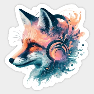 Music Fox Sticker